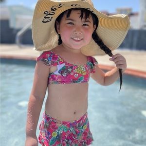 Tropical bikini with cover up 🍍